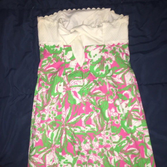 Lily Pulitzer Strapless Tie-Back Dress - Picture 2 of 4